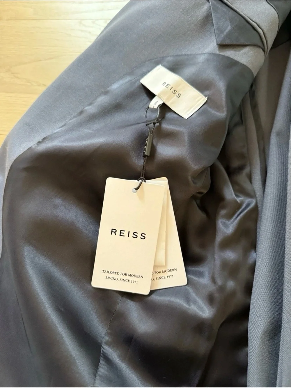 Reiss Airforce Blue Modern Fit Single Breasted Wool Full Suit | NWT | 40R / 32 W